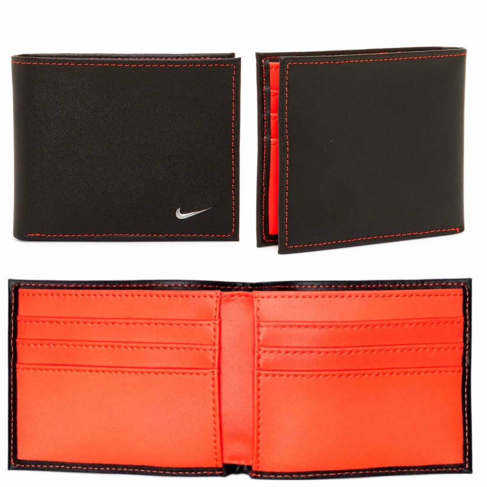 nike leather bifold wallet