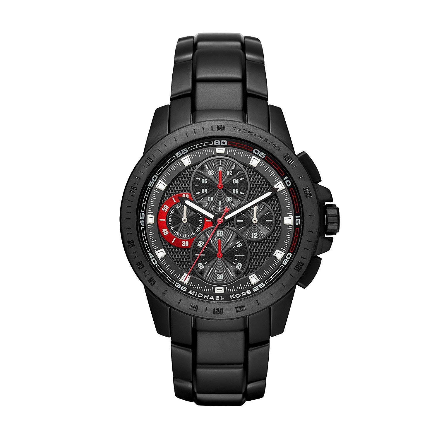 Michael Kors Men's Chronograph Ryker Black Ion-Plated Stainless Steel Bracelet Watch MK8529