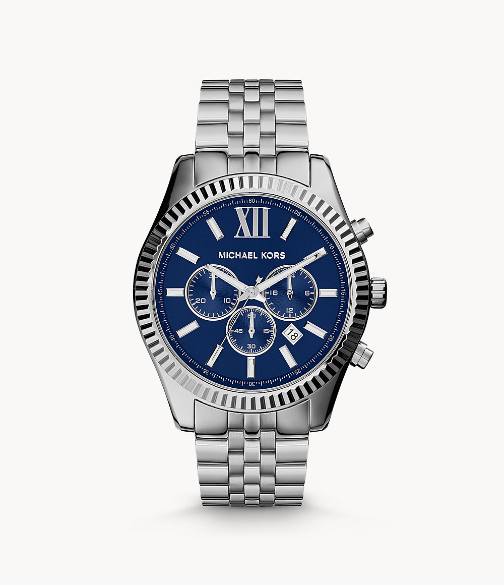 Michael Kors Men's Silver-Tone Lexington Watch MK8280